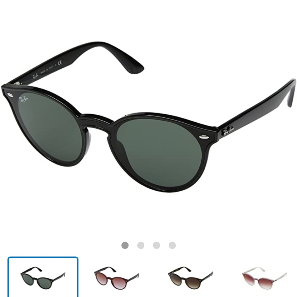 Ray Ban black round plastic sunglasses EUC